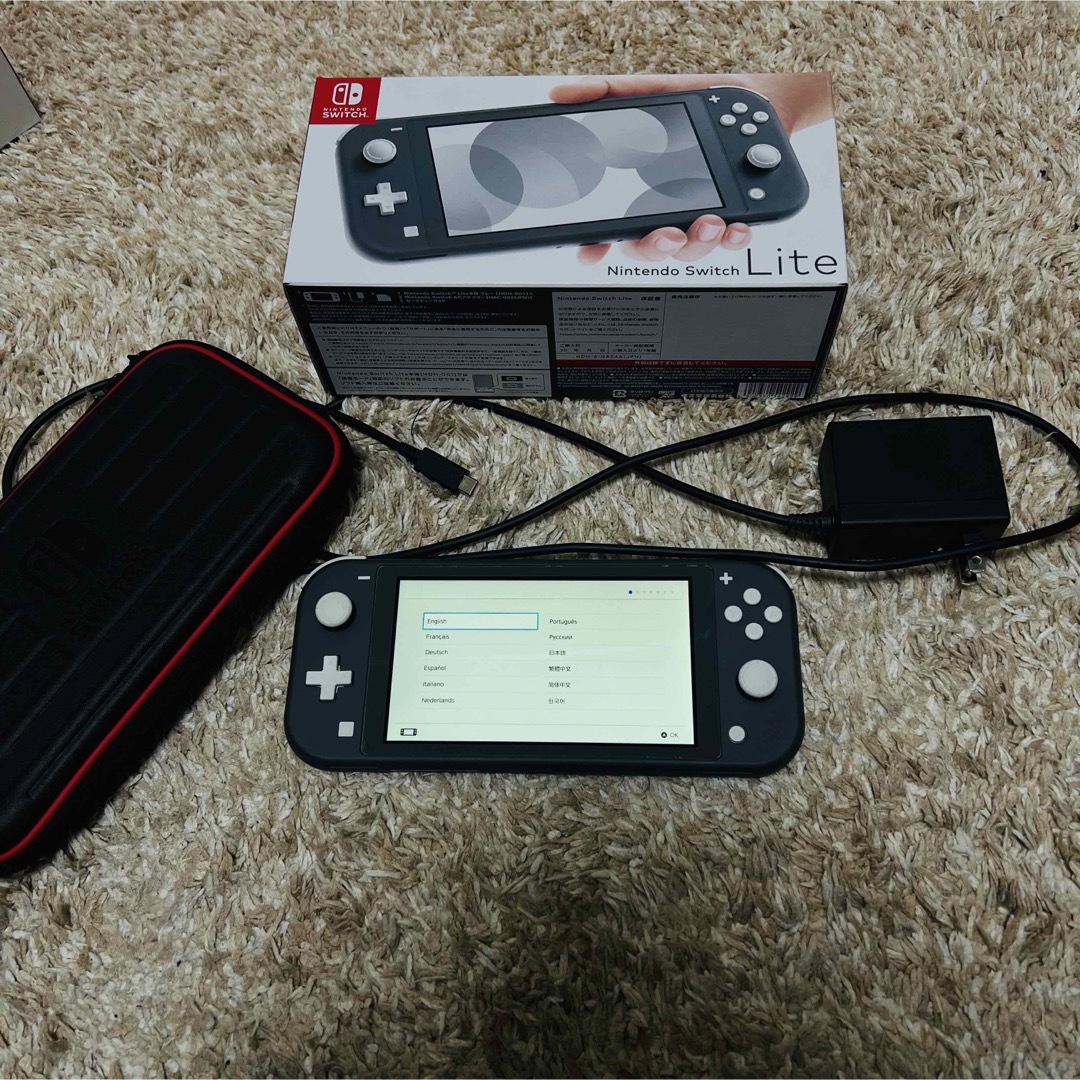 上品なスタイル Nintendo Switch Liteグレー ケース付き | assistport ...