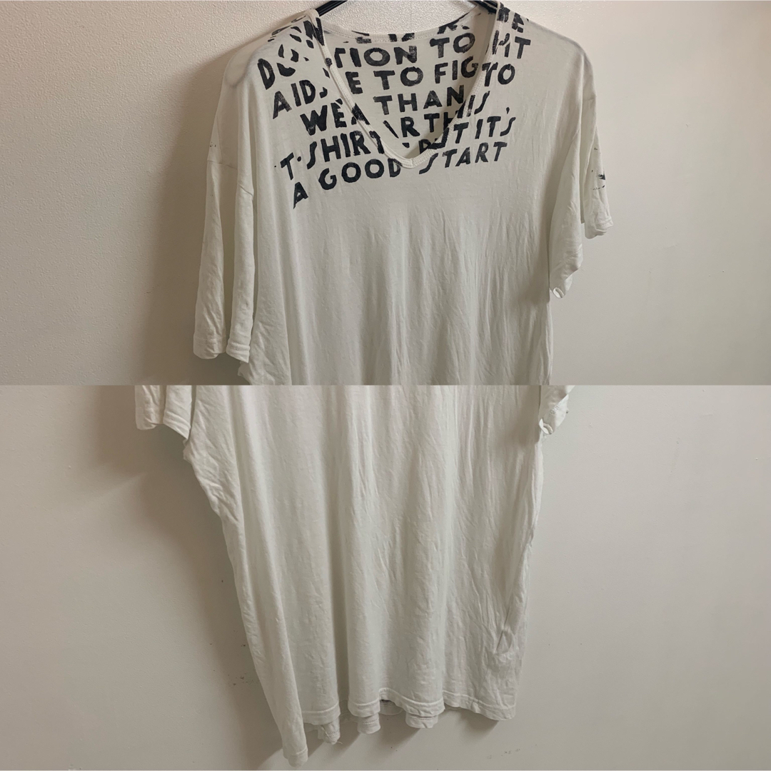 MARTIN MARGIELA 1997SS ITALY製 エイズTシャツ 白黒