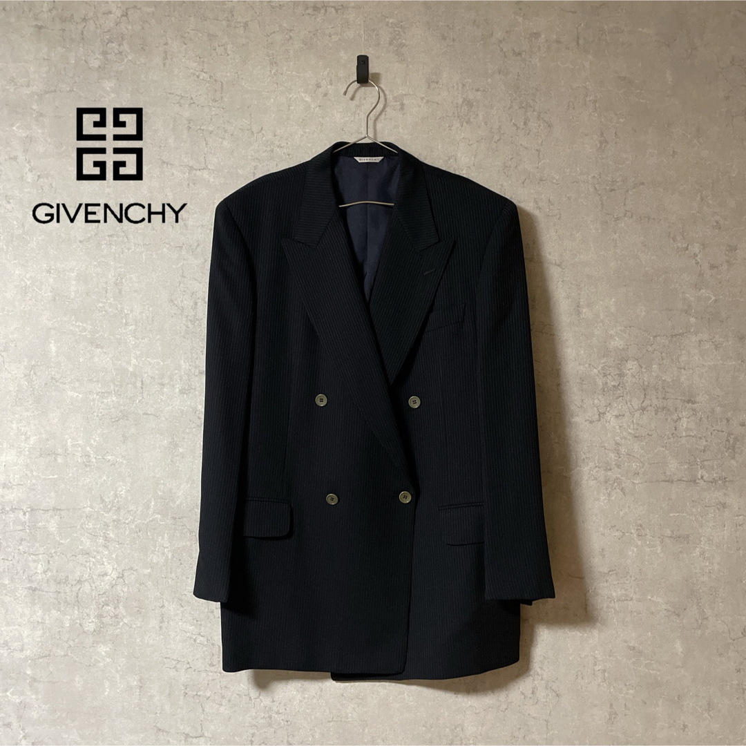 GIVENCHY(ジバンシィ)のGIVENCHY ジバンシー 90s ビンテージ ダブルスーツ ジャケット メンズのスーツ(スーツジャケット)の商品写真