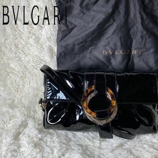 BVLGARI レザー ショルダーバッグ ブラック系値段交渉不可