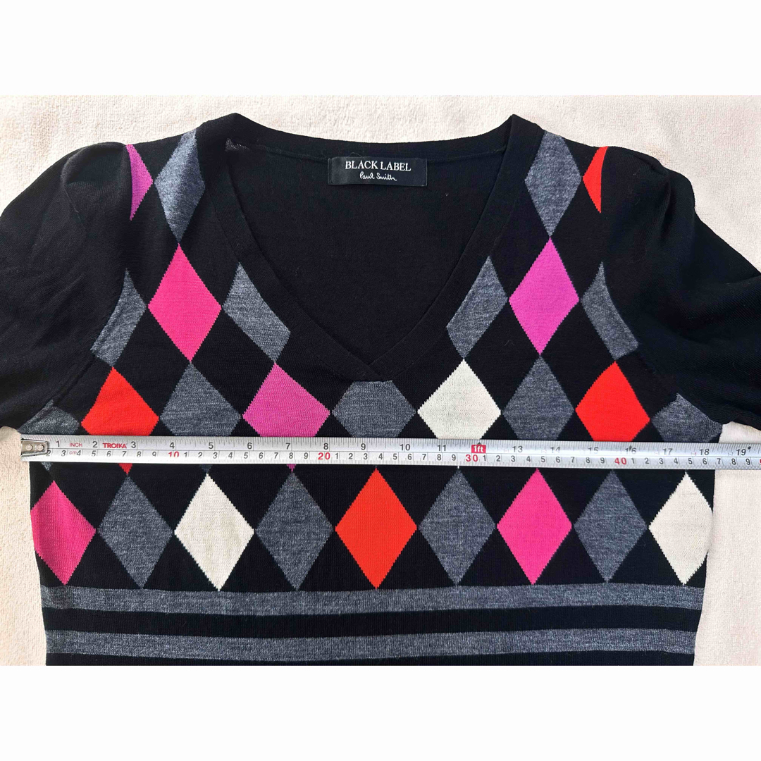 Paul Smith(ポールスミス)のPaulSmith BLACKLABEL  アーガイル柄ウールワンピース　XL レディースのワンピース(ロングワンピース/マキシワンピース)の商品写真