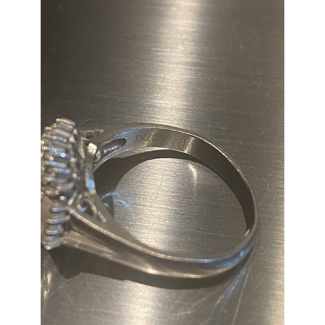 オパール　大粒　プラチナダイヤリング レディースのアクセサリー(リング(指輪))の商品写真