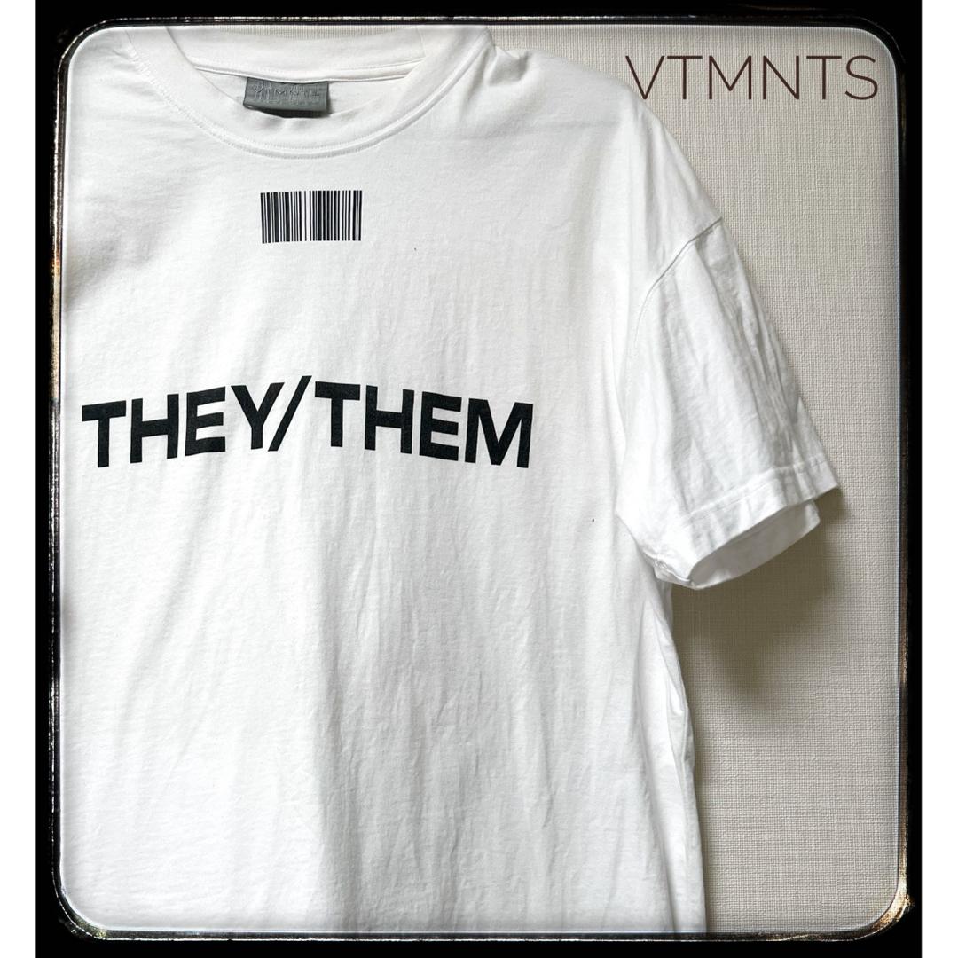 コットン100%【VTMNTS】THEY/THEM T-SHIRT