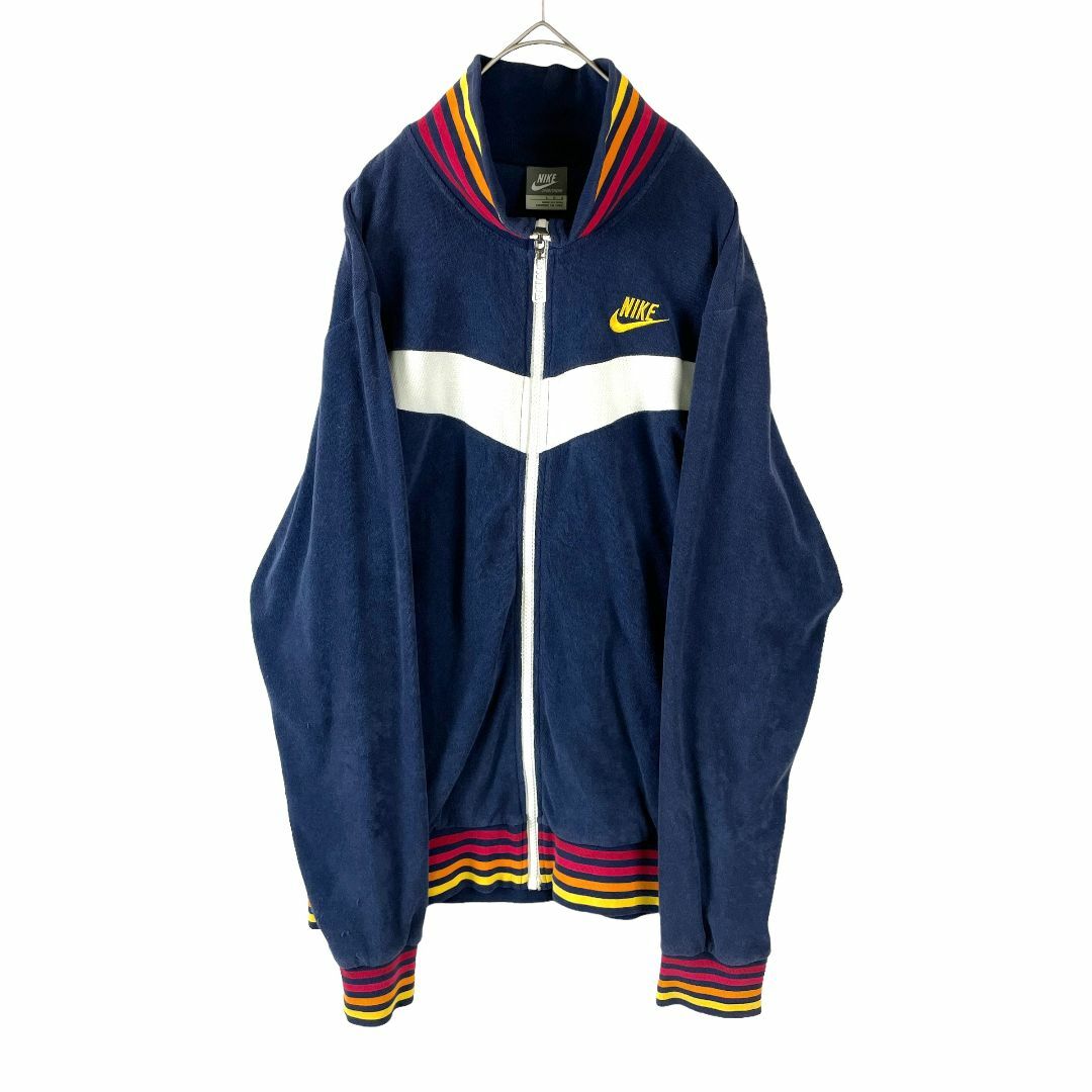 【希少】00s NIKE pile track jacket ブルー/ホワイト