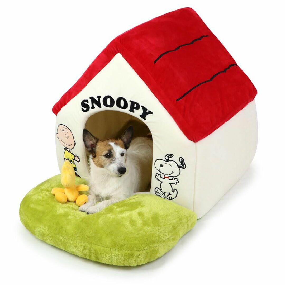 NEW 犬 ハウス ベッド ペットパラダイス スヌーピー 庭付き 赤屋根 大（5