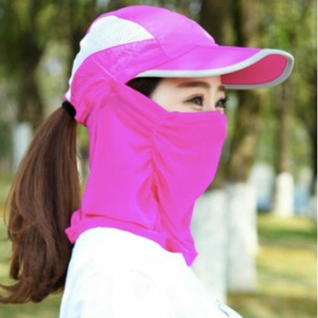 【新品】日除け UVカット 帽子 レディース 紫外線 熱中症 サンバイザー ピン レディースの帽子(キャップ)の商品写真