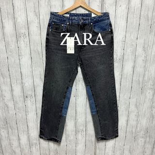 ZARA - ザラマン サルエルスキニー 膝ジップ3D立体裁断 バイカーデニム