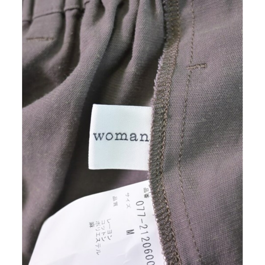 HUMAN WOMAN(ヒューマンウーマン)のHUMAN WOMAN ヒューマン　ウーマン クロップドパンツ M 茶 【古着】【中古】 レディースのパンツ(クロップドパンツ)の商品写真