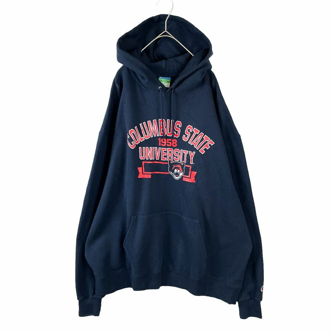 Champion(チャンピオン)のUSA古着 チャンピオン スウェットパーカー カレッジロゴ 大きいサイズ XXL メンズのトップス(パーカー)の商品写真