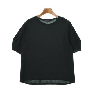 インディヴィ(INDIVI)のINDIVI インディヴィ Tシャツ・カットソー 38(M位) 黒 【古着】【中古】(カットソー(半袖/袖なし))