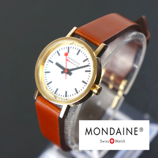 モンディーン(MONDAINE)の【稼働美品】 MONDAINE　Evo2　レディース腕時計　新品ベルト電池交換済(腕時計)