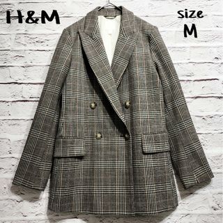 エイチアンドエム(H&M)の【ブラウンライン】H&M ダブル テーラードジャケット グレンチェック(テーラードジャケット)