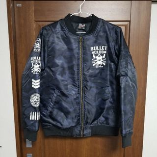 新品　新日本プロレス　BULLET CLUB ブルゾン　Ｌ　ネイビー迷彩柄(スポーツ選手)