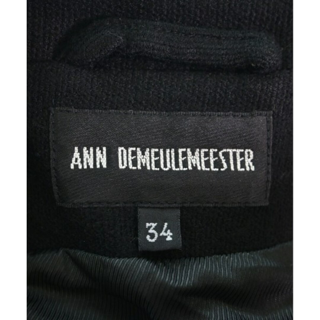 Ann Demeulemeester(アンドゥムルメステール)のANN DEMEULEMEESTER コート -(XL位) 黒 【古着】【中古】 レディースのジャケット/アウター(その他)の商品写真