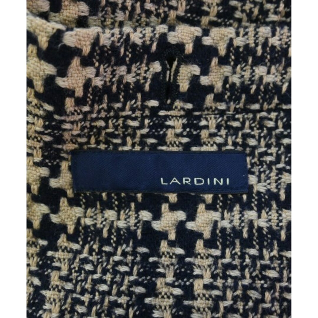 LARDINI(ラルディーニ)のLARDINI テーラードジャケット 50(L位) ベージュx黒(総柄) 【古着】【中古】 レディースのジャケット/アウター(テーラードジャケット)の商品写真