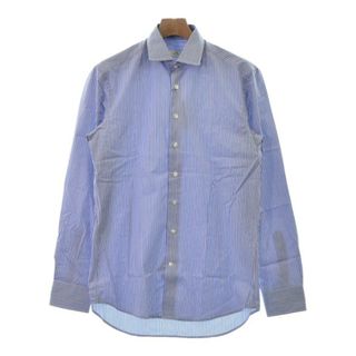 エトロ(ETRO)のETRO エトロ ドレスシャツ 38(S位) 青x赤x白(ストライプ) 【古着】【中古】(シャツ)