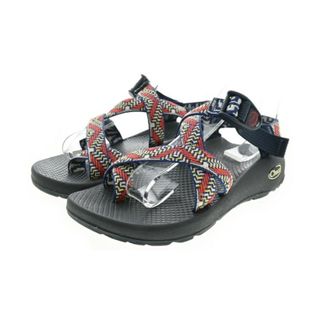 チャコ(Chaco)のChaco チャコ サンダル US6(23cm位) 白x赤系x黄等 【古着】【中古】(サンダル)