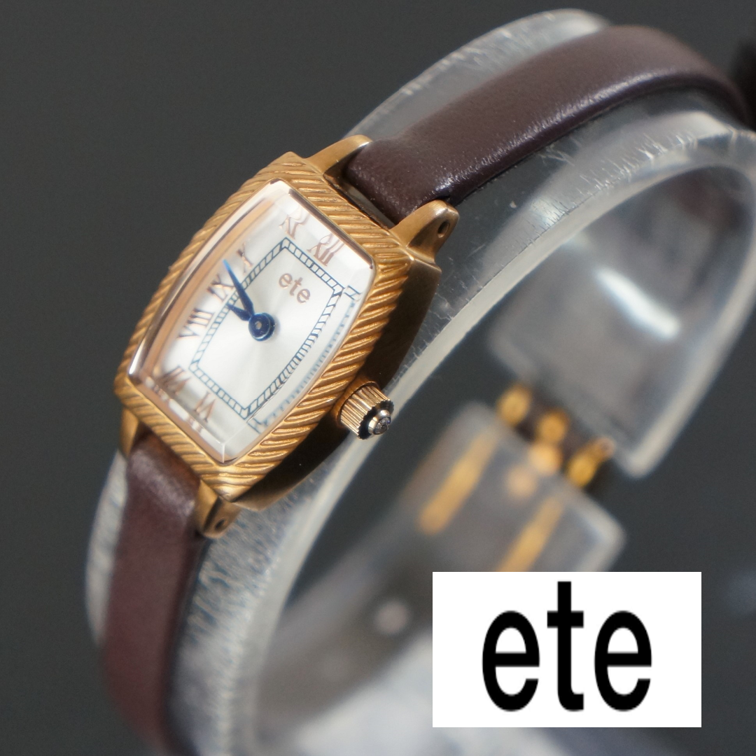 ete(エテ)の【稼働美品】ete レディース腕時計　1Ｐダイヤ　新品ベルト 電池交換済 レディースのファッション小物(腕時計)の商品写真