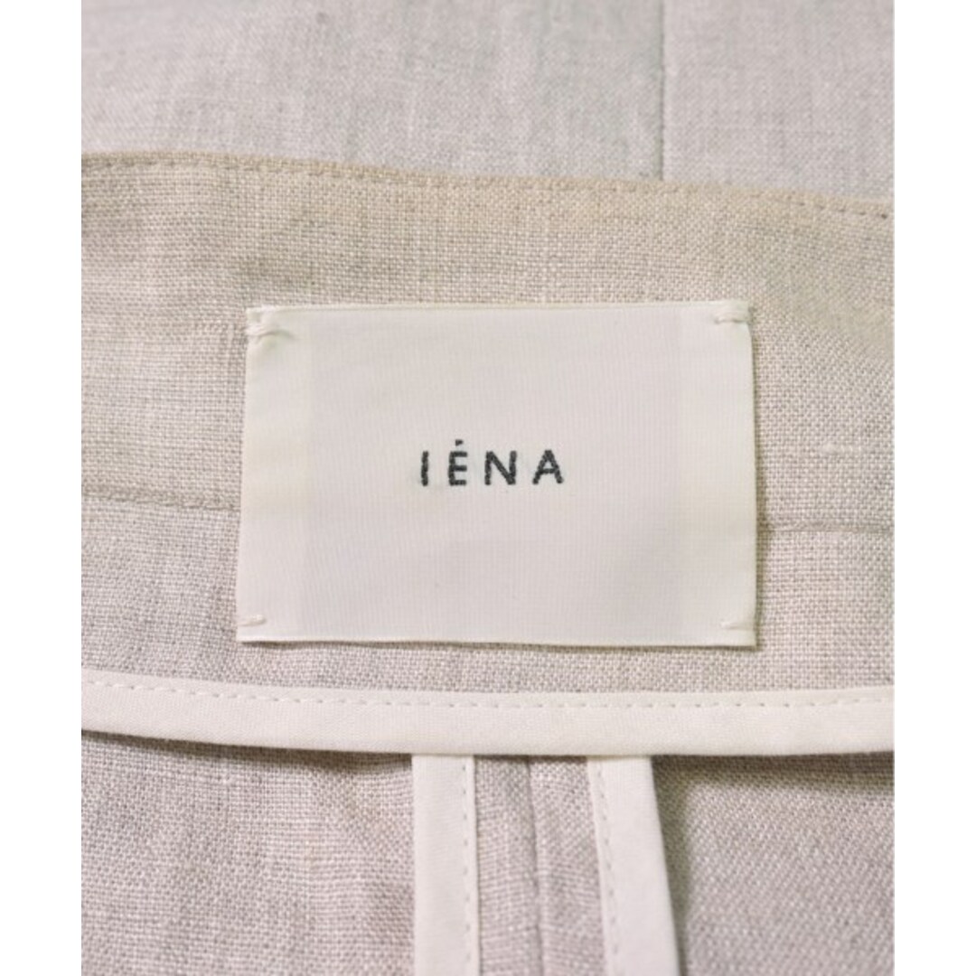 IENA(イエナ)のIENA イエナ ノーカラージャケット 36(S位) ベージュ 【古着】【中古】 レディースのジャケット/アウター(ノーカラージャケット)の商品写真