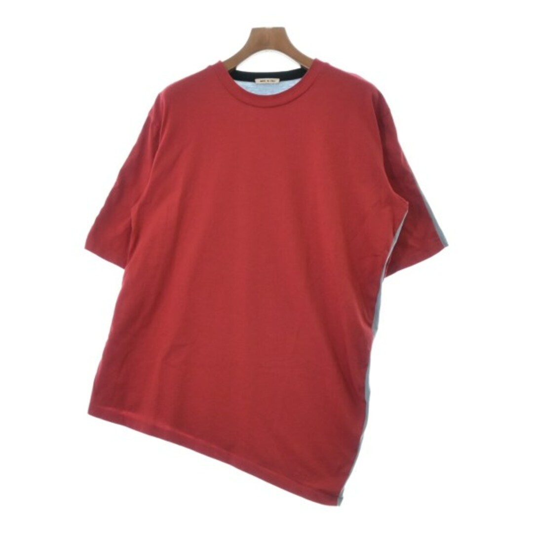 MARNI マルニ Tシャツ・カットソー 48(L位) 赤xブルーグレー長袖柄