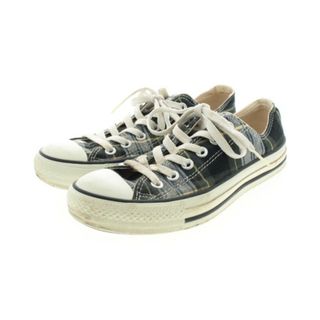 コンバース(CONVERSE)のCONVERSE スニーカー 24cm カーキ系xグレーx黒系等(チェック) 【古着】【中古】(スニーカー)