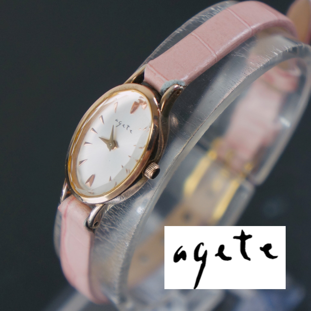 agete - 【稼働品】agete シェル文字盤 レディース腕時計 電池交換済の