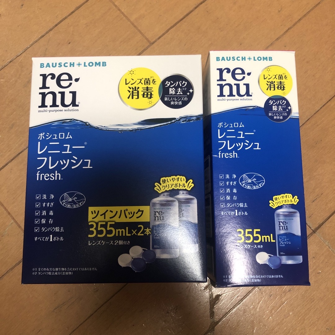 BAUSCH LOMB(ボシュロム)のレニューフレッシュ355mlを3本セット コスメ/美容のスキンケア/基礎化粧品(アイケア/アイクリーム)の商品写真