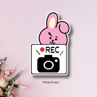 BT21cooky ドライブレコーダー ビニールシールタイプカーサインステッカー(車外アクセサリ)