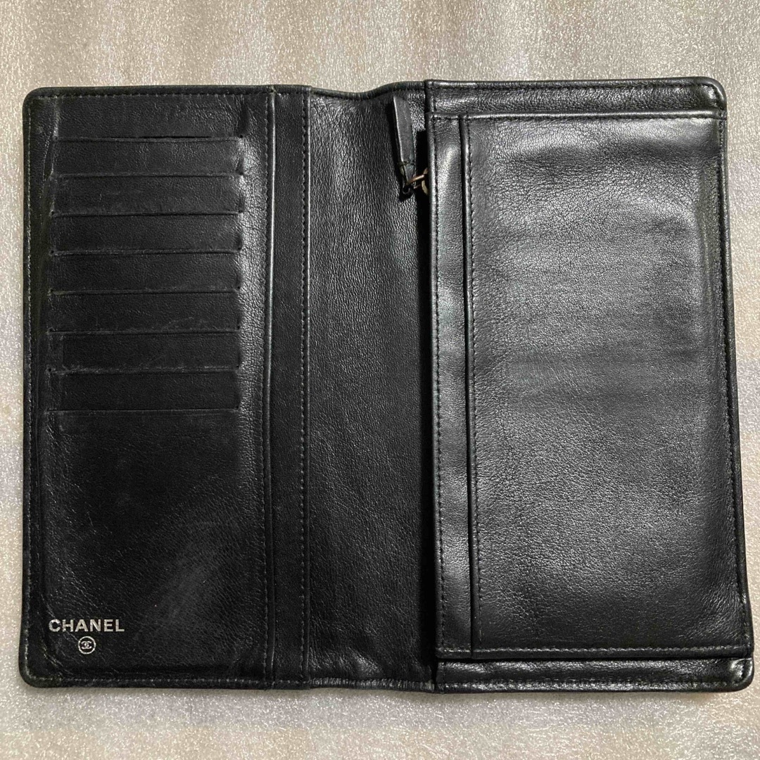 CHANEL(シャネル)のシャネル財布　長財布　本革エナメル　ブラック系 レディースのファッション小物(財布)の商品写真