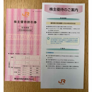ジェイアール(JR)のJR東海 株主優待割引券(1枚) 有効期限:2024.6.30(その他)