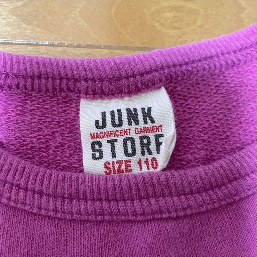 JUNK STORE(ジャンクストアー)の長袖トップス　110センチ キッズ/ベビー/マタニティのキッズ服女の子用(90cm~)(Tシャツ/カットソー)の商品写真