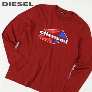 ディーゼル(DIESEL)のDIESEL ディーゼル ロゴプリント ロンT ボルドーレッド(Tシャツ/カットソー(七分/長袖))