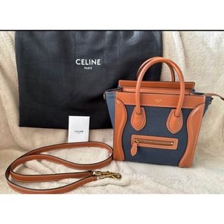 CELINE セリーヌ ラゲージ　ネイビー×オフホワイト