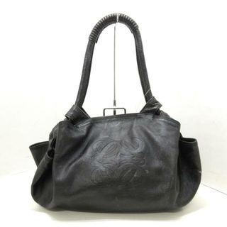 ロエベ(LOEWE)のロエベ ハンドバッグ ナッパアイレ 黒 ラメ(ハンドバッグ)