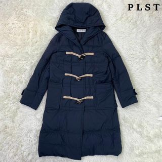 プラステ(PLST)のPLST フレンチダウン ダッフルダウンコート 紺 大きいサイズ L　A170(ダッフルコート)