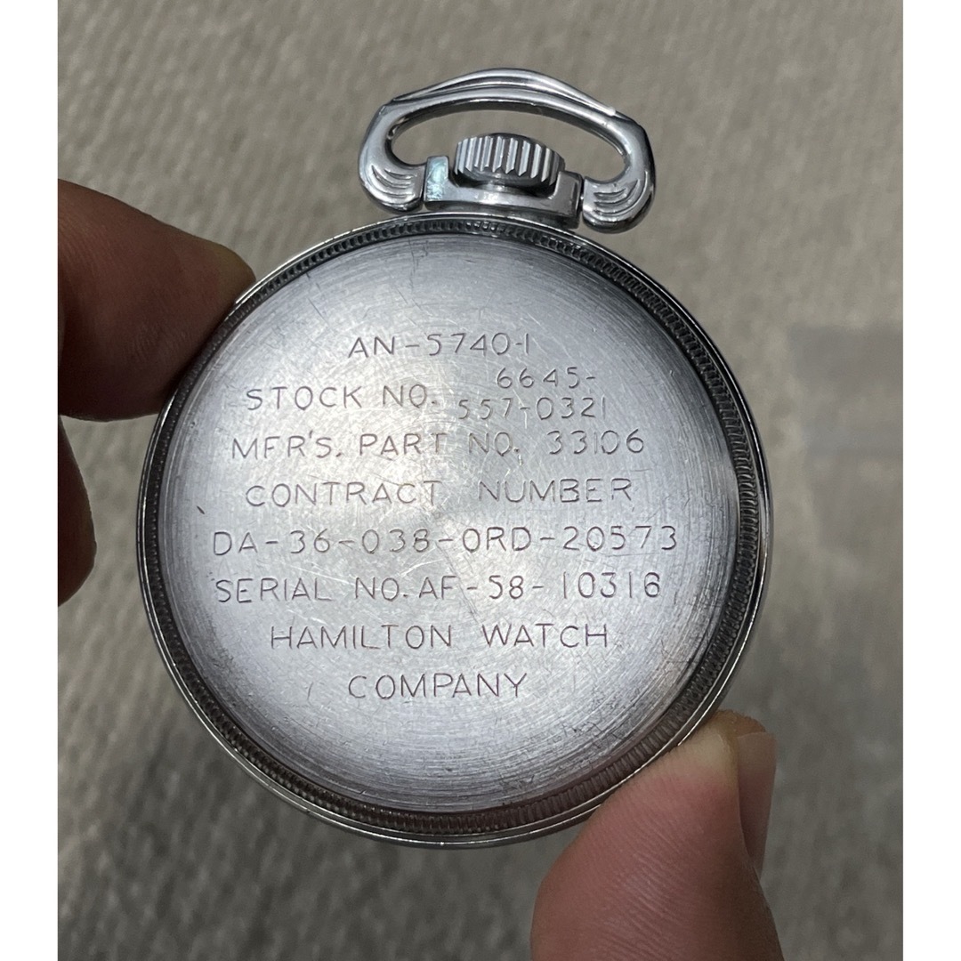 Hamilton(ハミルトン)のHAMILTON ハミルトン 4992B 24時間 懐中時計　ビンテージウォッチ メンズの時計(その他)の商品写真