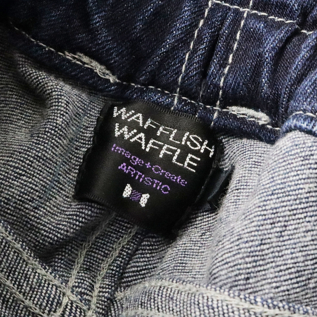 Wafflish Waffle(ワッフリッシュワッフル)の近年アイテム ワッフリッシュワッフル Wafflish Waffle コットン デニムパンツ 0/ネイビー ボトムス【2400013588256】 レディースのパンツ(デニム/ジーンズ)の商品写真