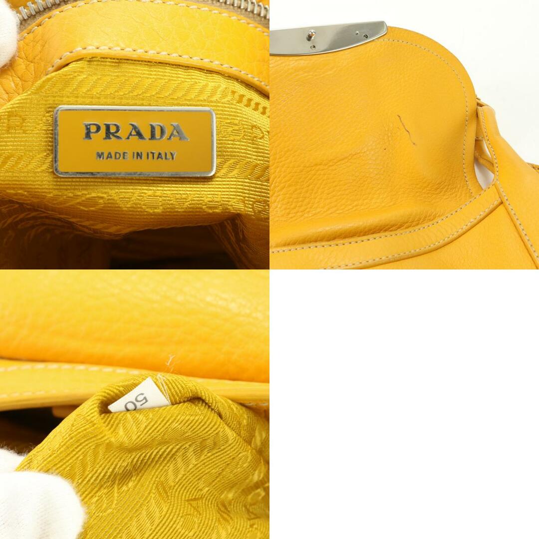 PRADA(プラダ)の美品 プラダ レザー ショルダーバッグ 肩掛け トート ハンド 通勤 人気 定番 おしゃれ ストライプ レディース ENT 1106-E5 レディースのバッグ(ショルダーバッグ)の商品写真