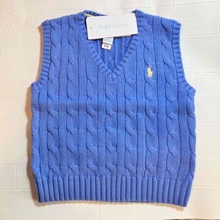 ラルフローレン(Ralph Lauren)の12m80cm  水色　CCベスト　黄色ポニー　ラルフローレン(Ｔシャツ)