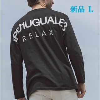 ウノピゥウノウグァーレトレ(1piu1uguale3)の新品 1PIU1UGUALE3 RELAX バックロゴプリント　長袖Tシャツ　Ｌ(Tシャツ/カットソー(七分/長袖))