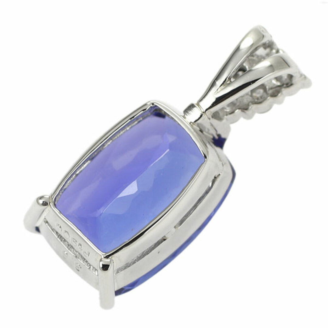 Pt900 タンザナイト ダイヤモンド ペンダントトップ 3.81ct D0.10ctの