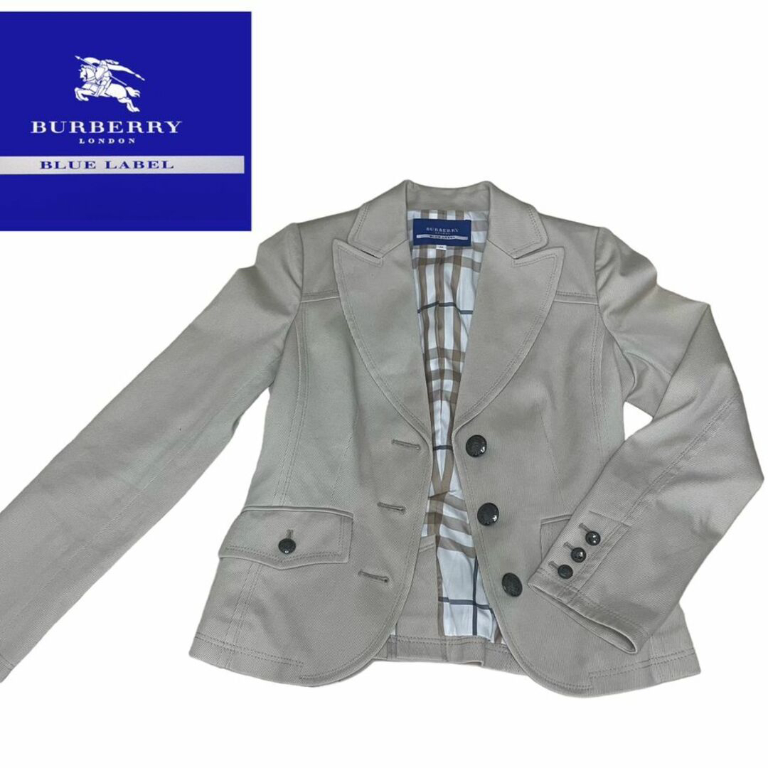 BURBERRY BLUE LABEL(バーバリーブルーレーベル)のバーバリーブルーレーベル✨美品 ノバチェック 38サイズ(Mサイズ) レディースのジャケット/アウター(テーラードジャケット)の商品写真