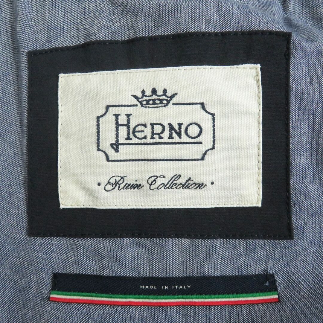 【ドンドン見直し】美品□2019年製 HERNO/ヘルノ レインコレクション IM0241U ステンカラーコート/ナイロンコート ネイビー 50 伊製 正規品