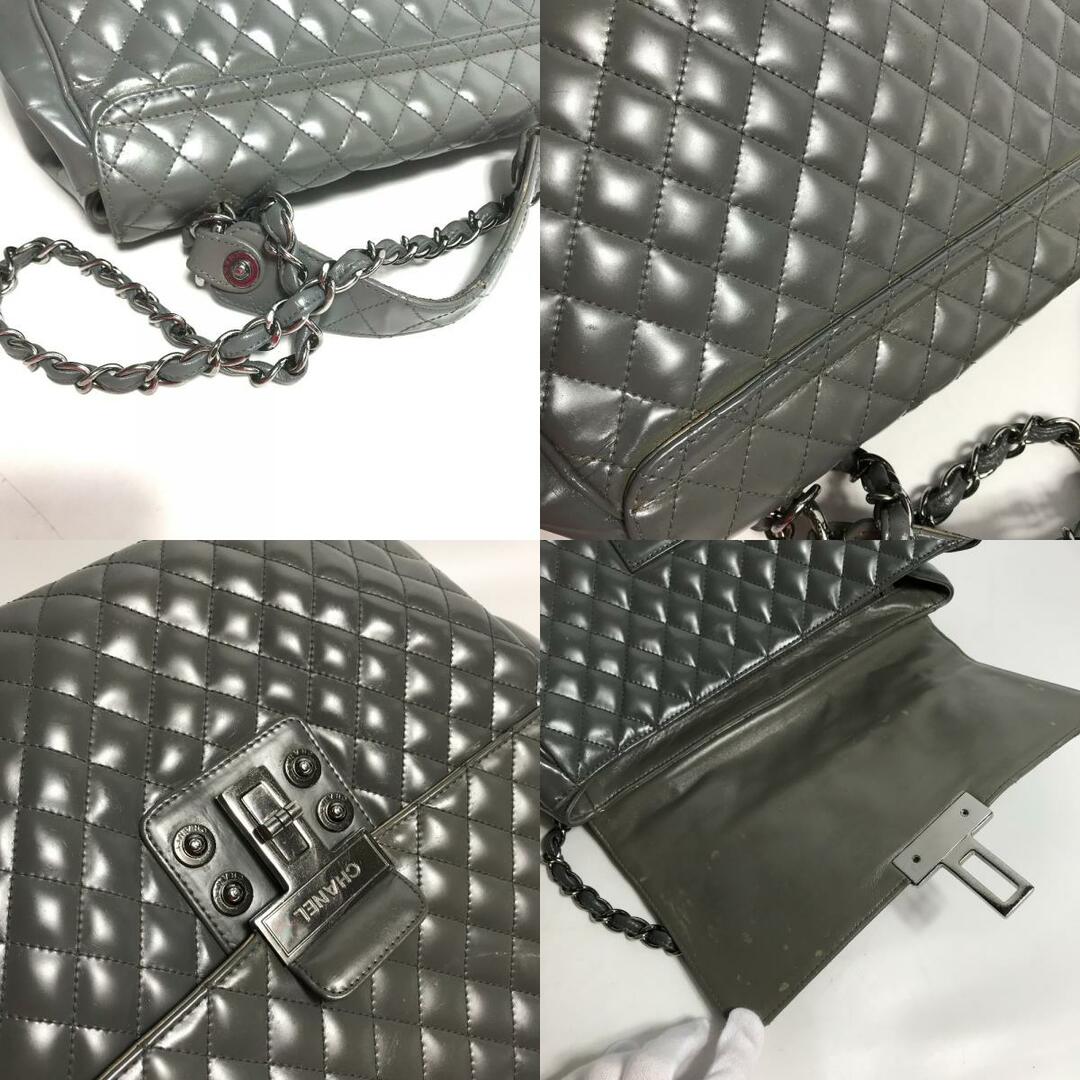 CHANEL(シャネル)のシャネル CHANEL ロゴ キルティング ハンドバッグ 2WAY チェーンバッグ 肩掛け ショルダーバッグ レザー グレー レディースのバッグ(ショルダーバッグ)の商品写真