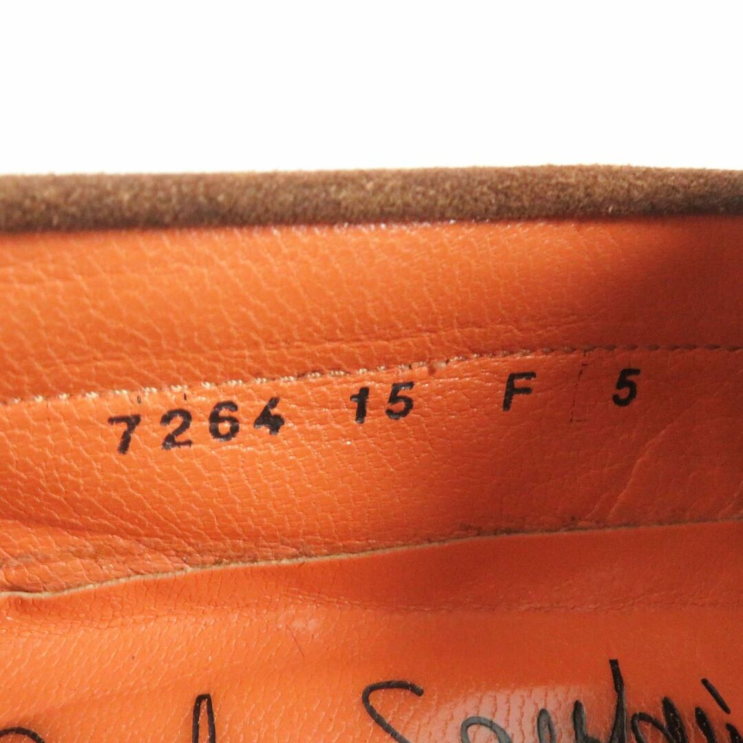 【ドンドン見直し】美品□Santoni/サントーニ BEAMS F別注 14072 スウェードレザー ローファー/モカシン ブラウン 5 イタリア製 メンズ