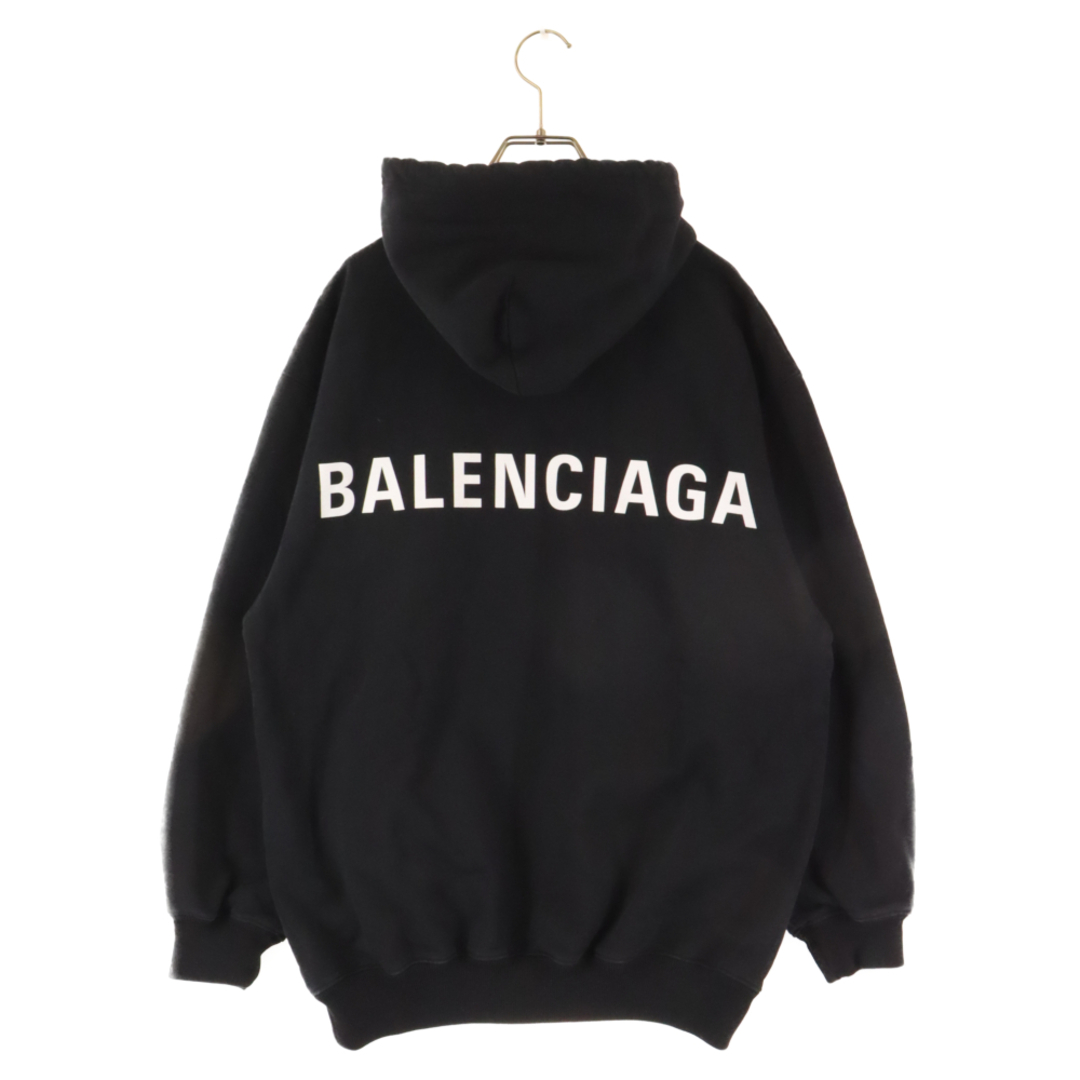 BALENCIAGA バレンシアガ 17AW Back Logo Pullover Parka バックロゴプリント プルオーバーパーカー ブラック 518215 TAV37