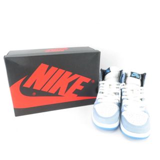 ナイキ(NIKE)の美品 NIKE ナイキ 575441-134 エア ジョーダン 1 レトロ ハイ オリジナル ガールズ ハイカットスニーカー 24cm レザー AirJordan1 University Blue GS シューズ レディース AU2255C (スニーカー)