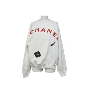 シャネル(CHANEL)のCHANEL シャネル スウェット ココマーク ロゴ リップ メイクモチーフ ヴィンテージ サイズM 26413 美品 中古 56749(トレーナー/スウェット)