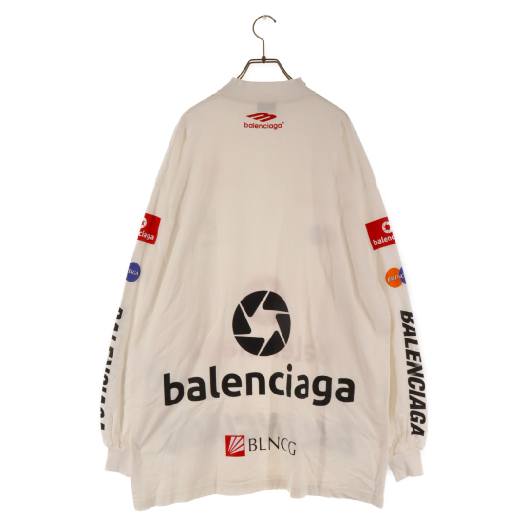 BALENCIAGA バレンシアガ Top League ロゴプリント ロングスリーブ カットソー 長袖 Tシャツ 767879TPVE9 ホワイト