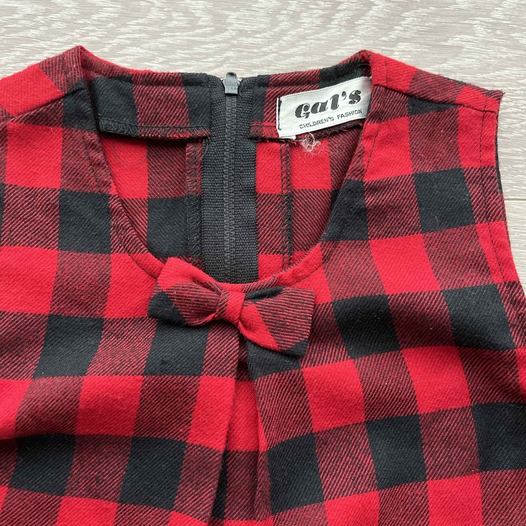 ジャンパースカート　女の子　チェック柄　秋冬服 キッズ/ベビー/マタニティのキッズ服女の子用(90cm~)(ワンピース)の商品写真